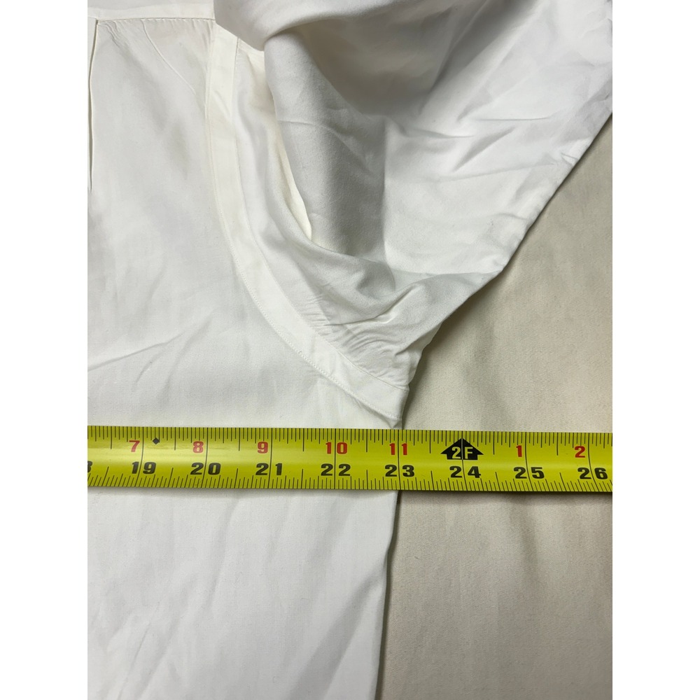 Vintage Saks Fifth Avenue White Pleated Tuxedo Shirt Men 15.5 Cotton French Cuff - Picture 8 of 9